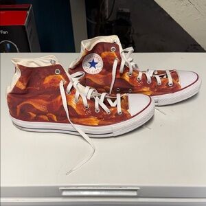 Converse High-Tops with Bacon Design